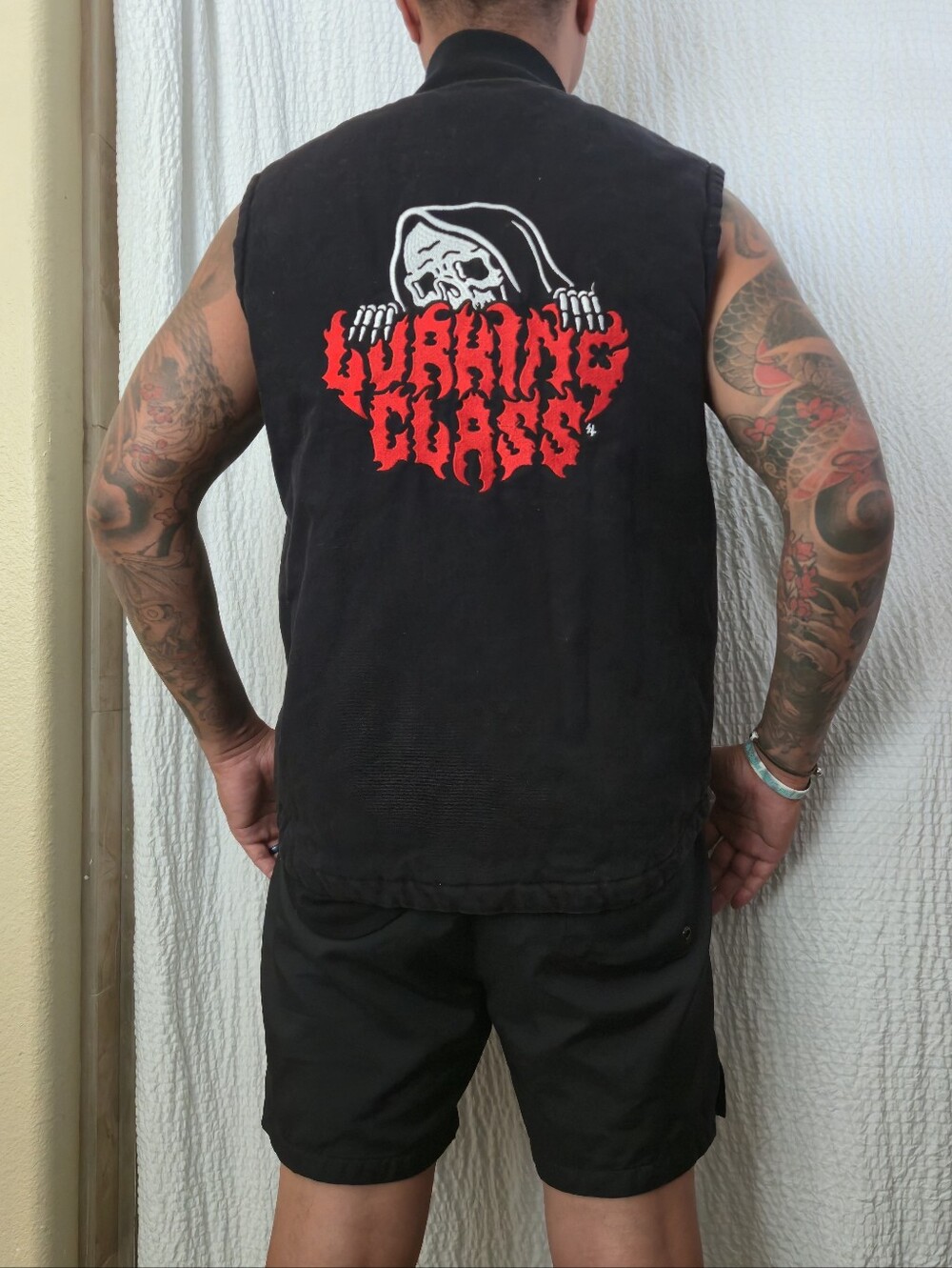 Lurking Class Embroidered Denim Vest Medium